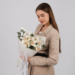 belaya orhideya buket  5